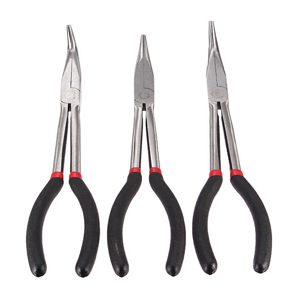 new arrvial!! multifunctional 3pcs 11-inch set bent 45 degree 90 degree straight tip needle nose pliers mechanics hand tools set new arrvial!! multifunctional 3pcs 11-inch set bent 45 degree 90 degree straight tip needle nose pliers mechanics hand tools set