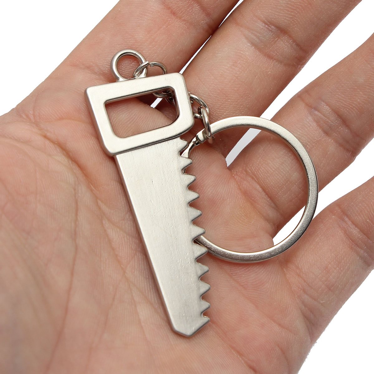 new cute mini metal keyring keychain hand tool of rip saw keyfob key ring gift