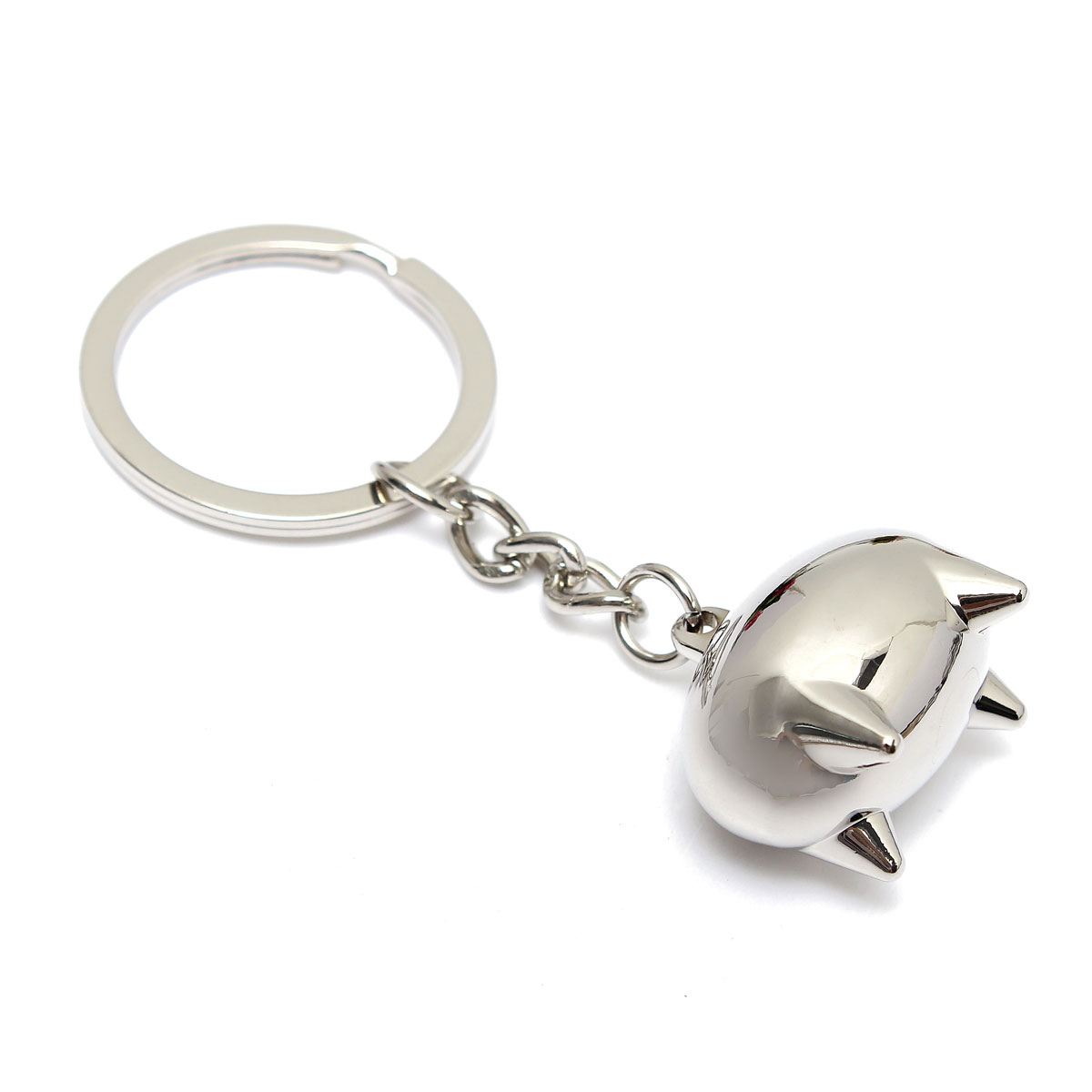 new cute mini pig pendant keyring ring keyfob keychain love gift pocket silver