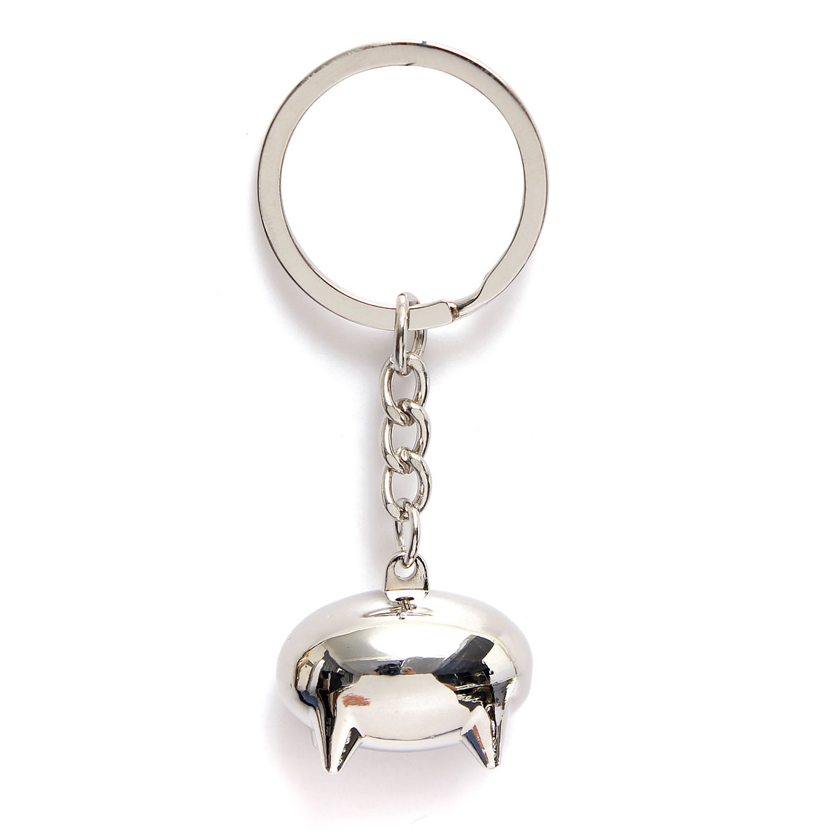 new cute mini pig pendant keyring ring keyfob keychain love gift pocket silver