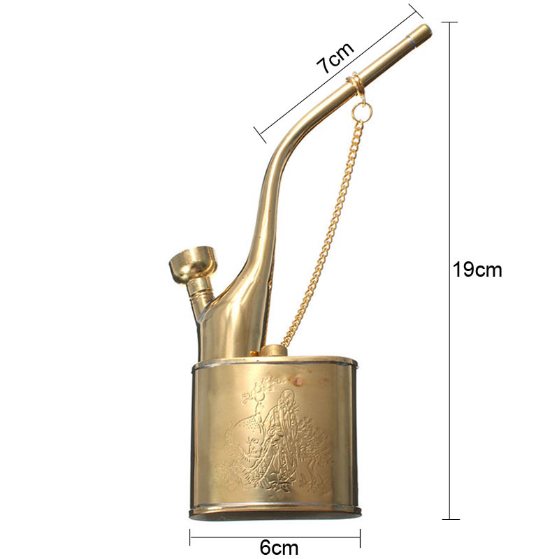 new elegant carving water pipe arab brass shisha hookah bicirculation filter tobacco cigarette pot pipes smoking accessories