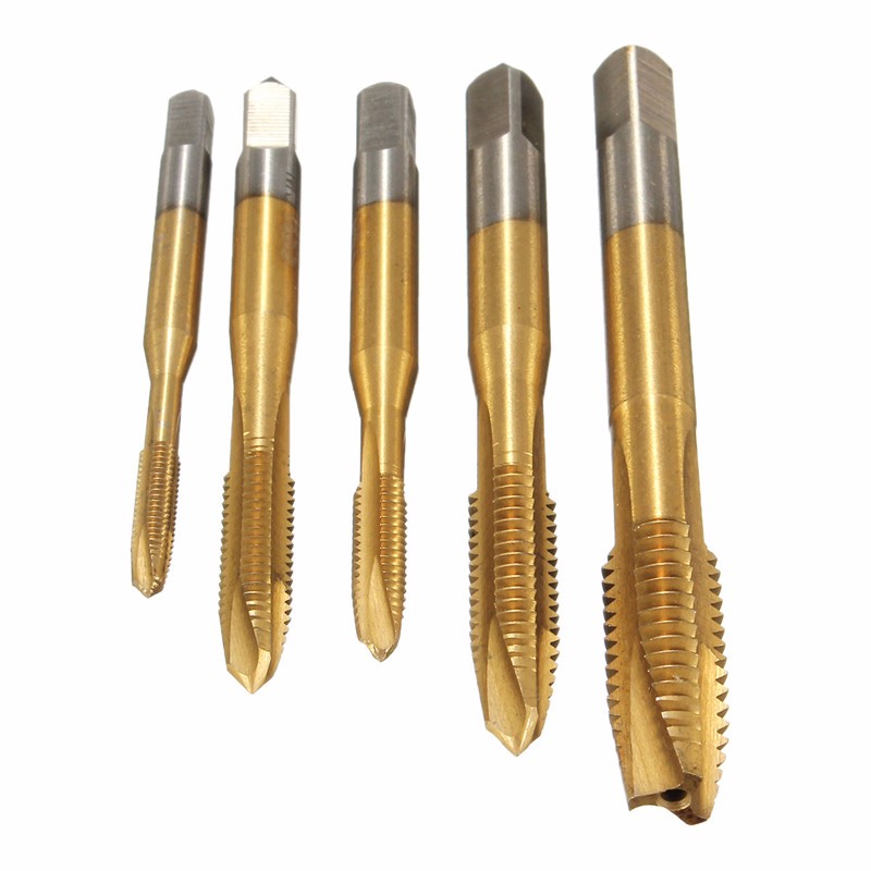 new high standard 5pcs/set hss spiral point tap straight flute metric m3-m8 titanium machine screw tap thread forming tap new high standard 5pcs/set hss spiral point tap straight flute metric m3-m8 titanium machine screw tap thread forming tap