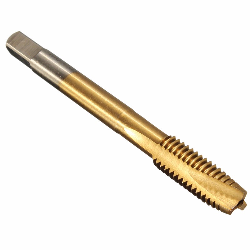 new high standard 5pcs/set hss spiral point tap straight flute metric m3-m8 titanium machine screw tap thread forming tap
