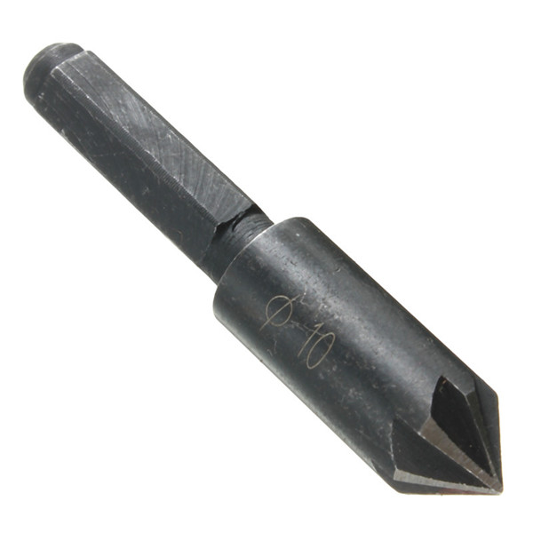 new high standard best promotion hcs 10mm countersink drill bit set 7 flute counter sink chamfer cutter 1/4" hex shank