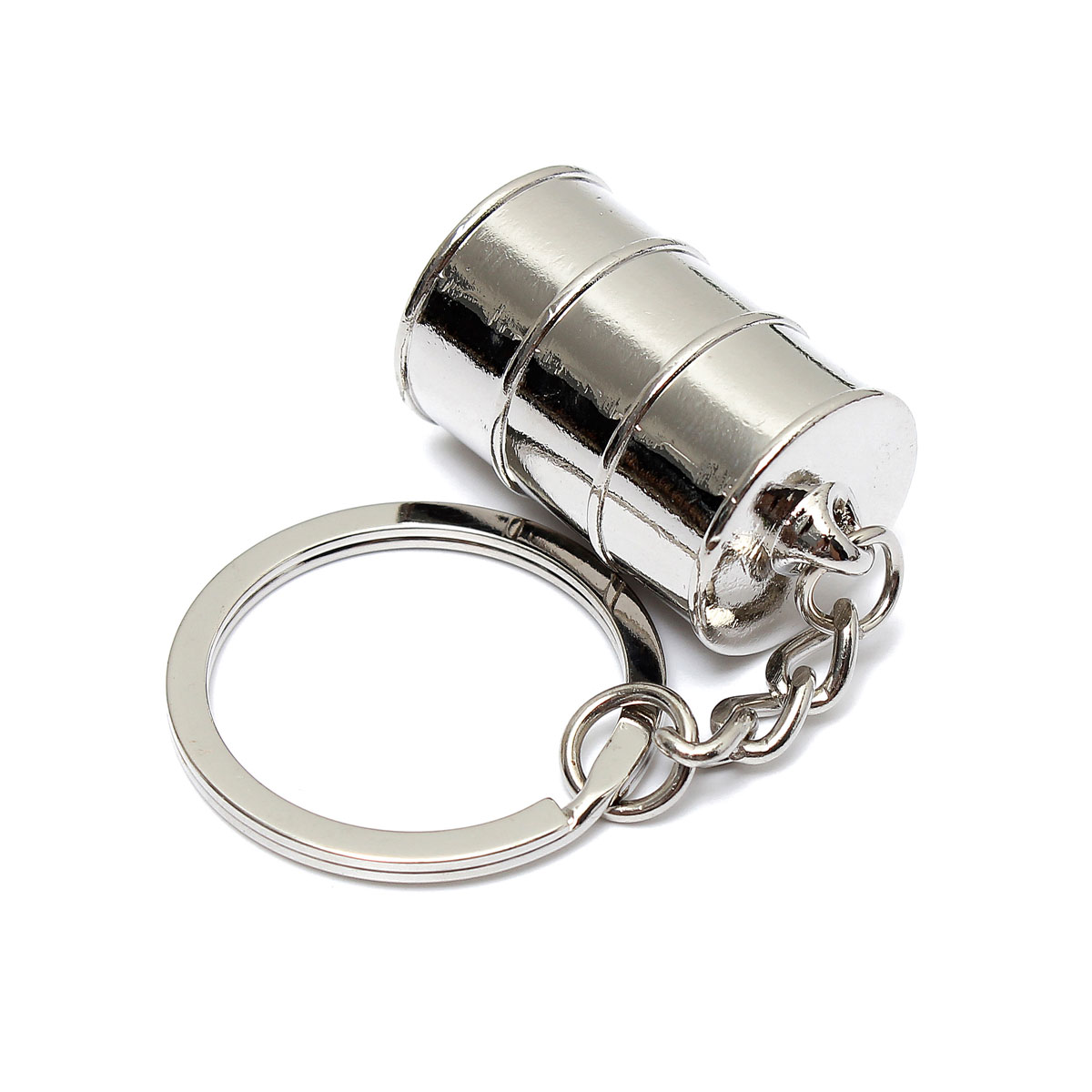 new mini bucket piston model metal key ring keyfob keychain for creative gift silver