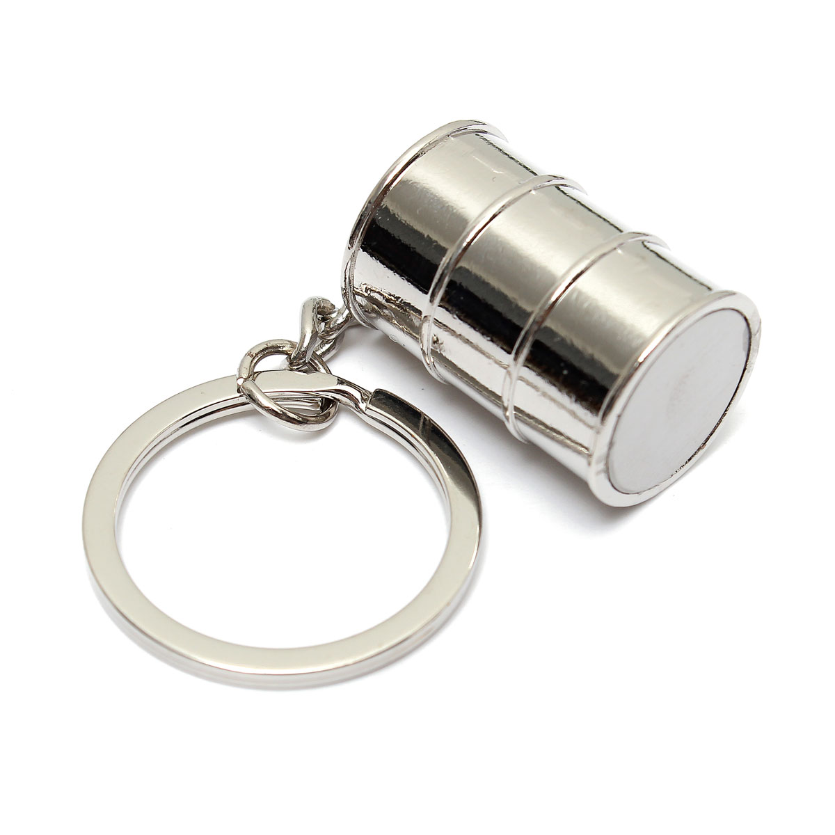 new mini bucket piston model metal key ring keyfob keychain for creative gift silver