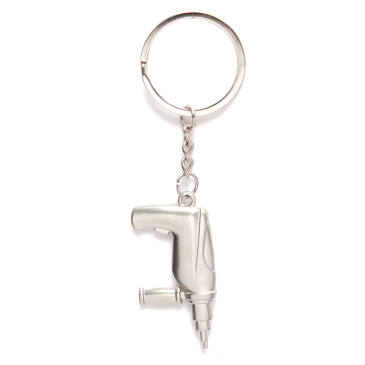 new mini electric drill shaped metal pendant key ring keyfob keychain for creative gift
