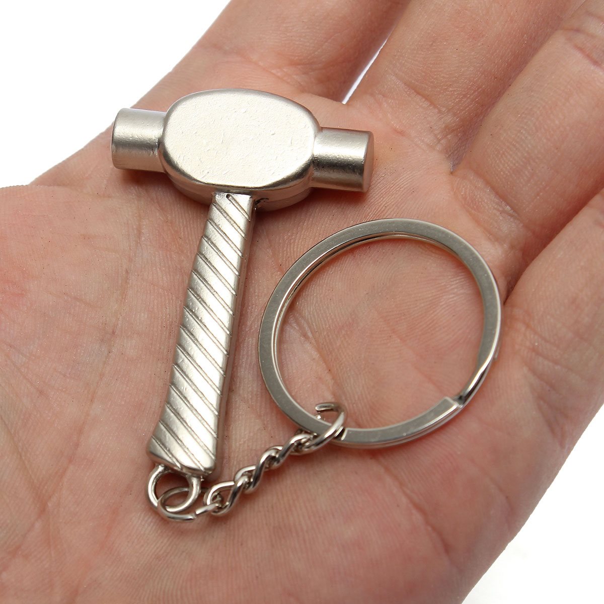 new mini hammer shaped metal pendant keyring key ring keyfob keychain for creative gift