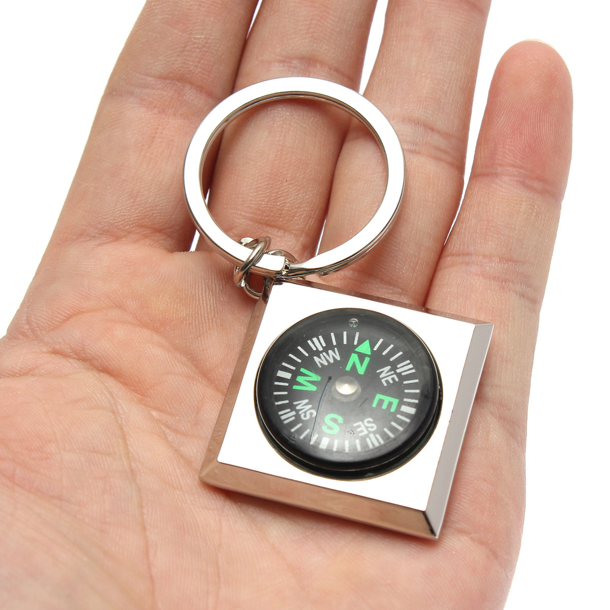 new mini rhombus model metal pendant key ring keyfob keychain for creative gift