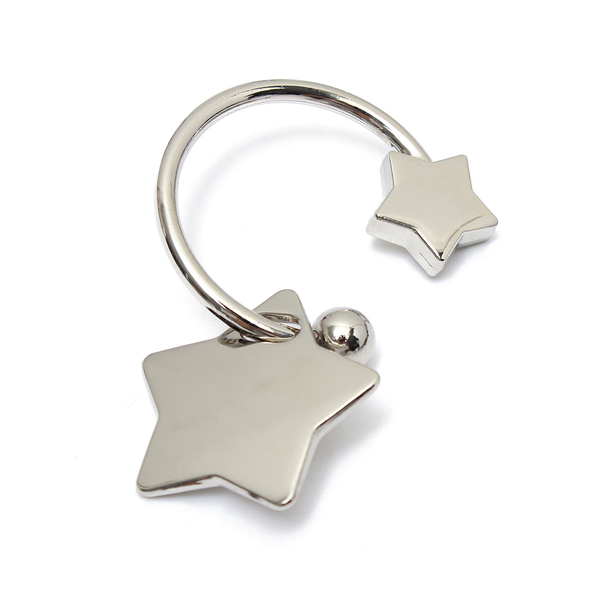 new mini stars shaped metal pendant keyring key ring keyfob keychain for creative gift
