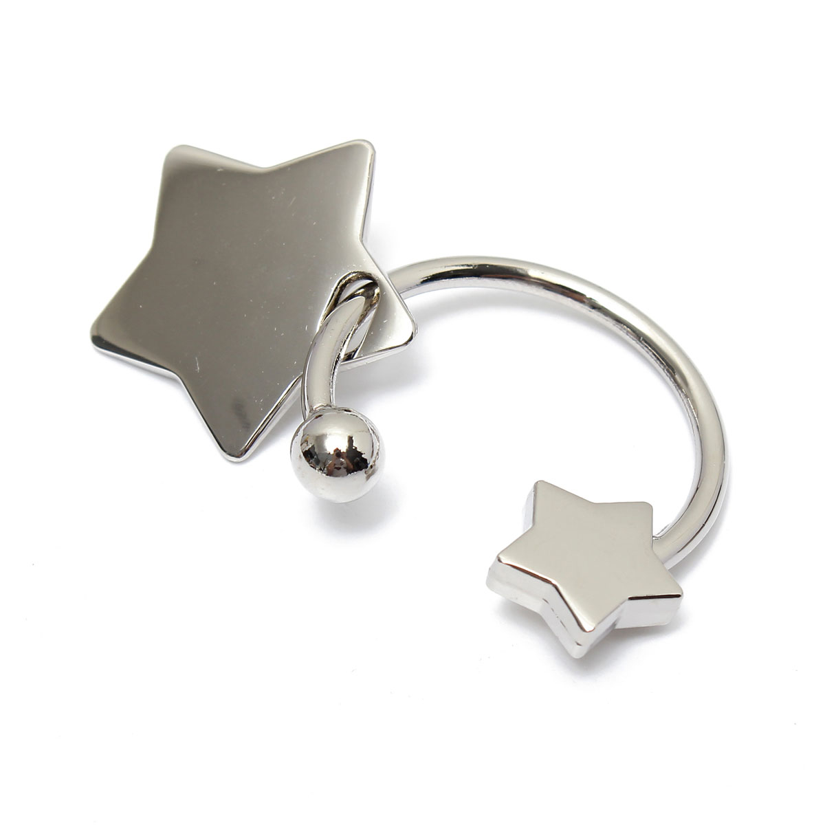 new mini stars shaped metal pendant keyring key ring keyfob keychain for creative gift