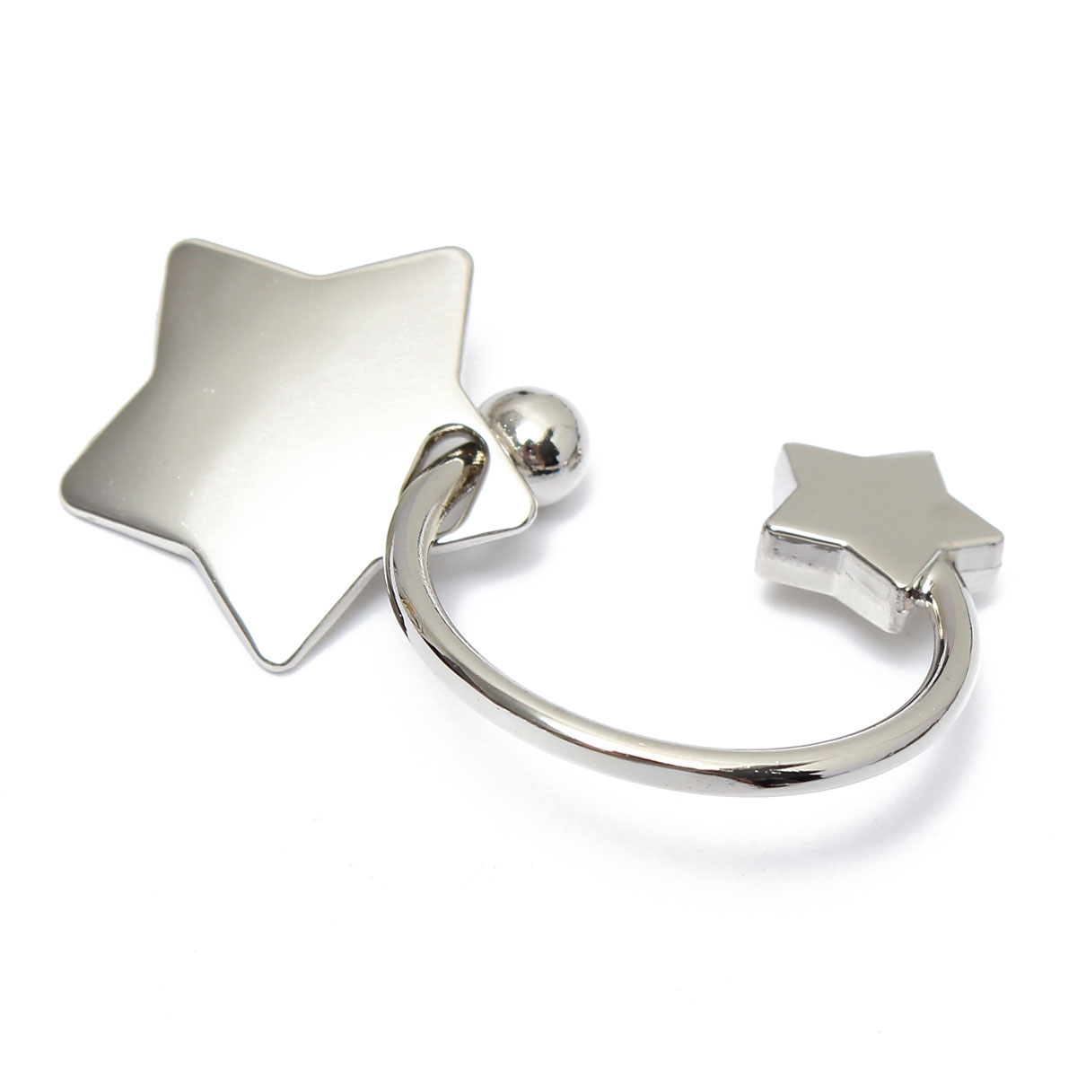 new mini stars shaped metal pendant keyring key ring keyfob keychain for creative gift