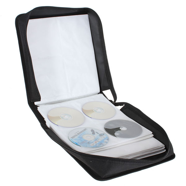 new portable 320 capacity cd dvd media storage holder carry bag case durable black