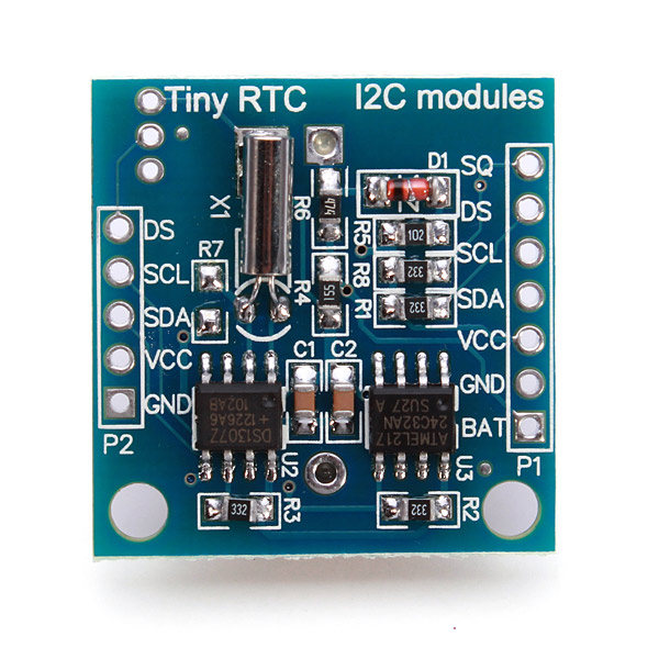 new rtc i2c at24c32 ds1307 real time clock module board for arduino with a battery 27 x 28 x 8.4mm