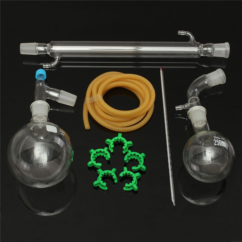 newest 500ml 24/29 glass distillation apparatus,laboratory chemistry glassware kit newest 500ml 24/29 glass distillation apparatus,laboratory chemistry glassware kit