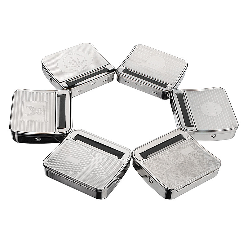 newest automatic cigarette tobacco smoking smoke roller rolling machine box case tin high class