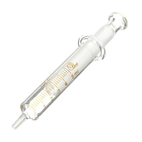 newest clear glass lab supplies medical injector syringe sampler recycling 5ml ne