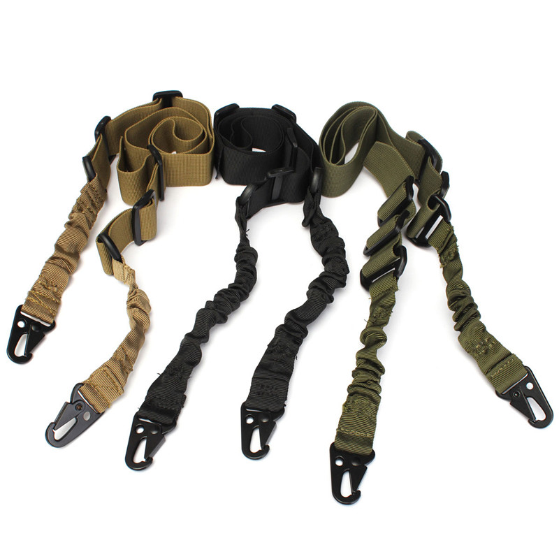 nylon multi-function adjustable two point tactical rifle sling hunting gun strap outdoor airsoft mount bungee system kit