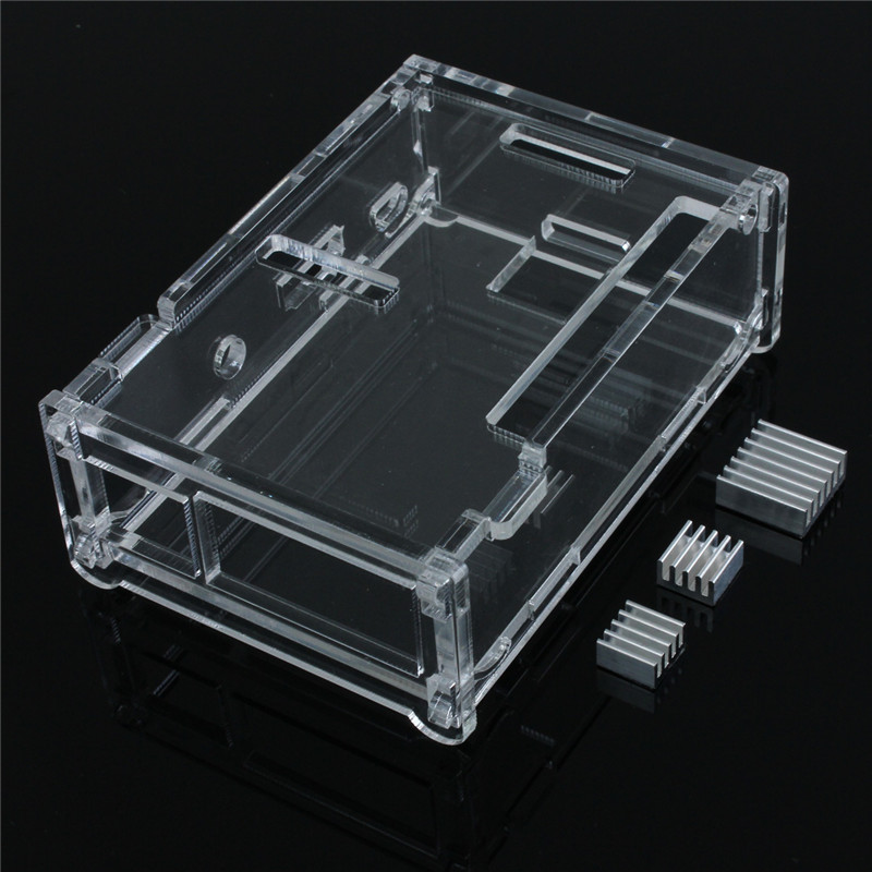 original transparent clear acrylic case shell enclosure box for raspberry pi model b+