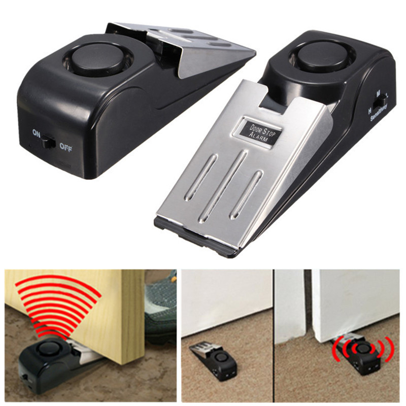 portable security door stop alarm home office traveling safety wedge 125db portable security door stop alarm home office traveling safety wedge 125db