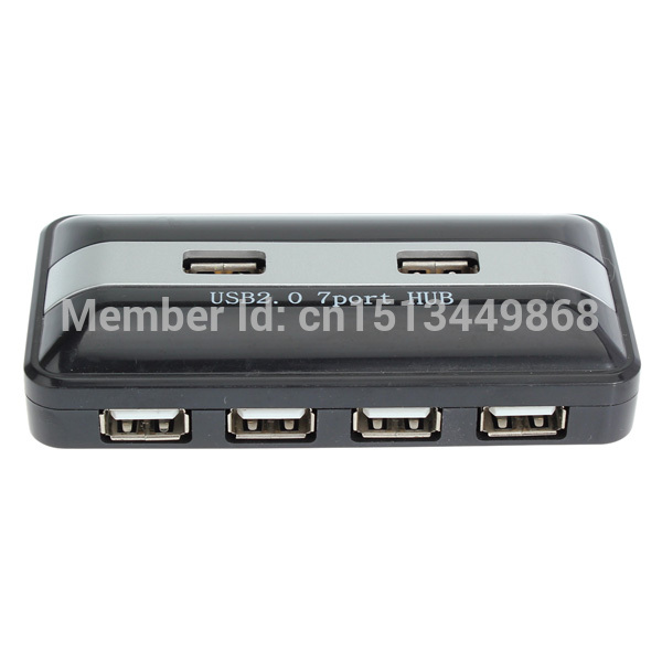 speed usb 2.0 7 ports hub extension cable adapter splitter for laptop notebook computer
