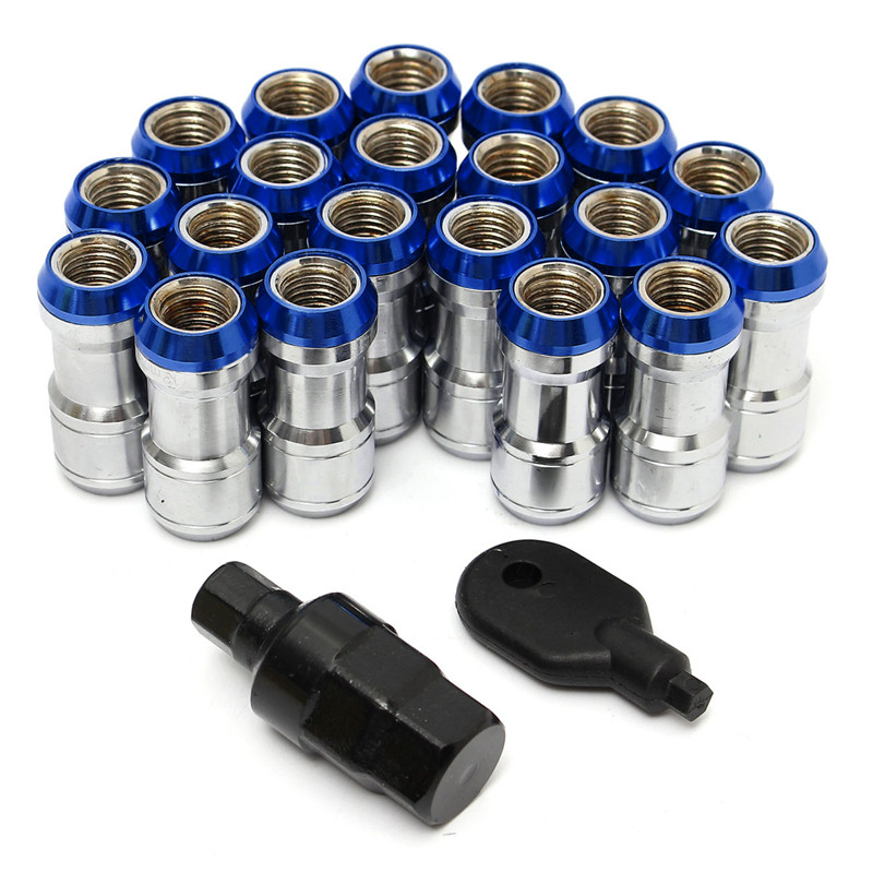 the best quality 20pcs/set navy blue universal 45mm wheel extended dust cap lug nuts m12x1.25/m12x1.5