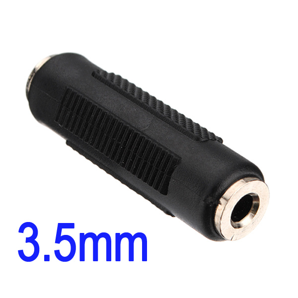 top 3.5mm female to female f/f audio stereo adapter headphone jack connector cables coupler extension plug