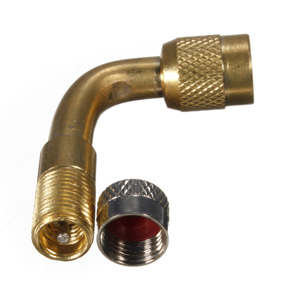 universal chrome copper brass tubeless wheel tire valve stem extensions 90 degree with dust cap gold