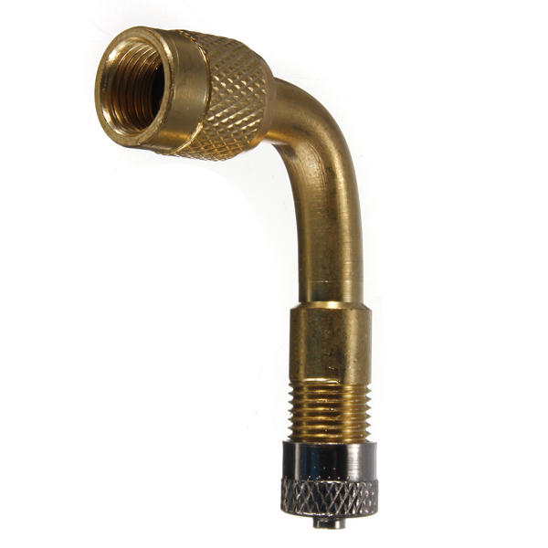 universal chrome copper brass tubeless wheel tire valve stem extensions 90 degree with dust cap gold