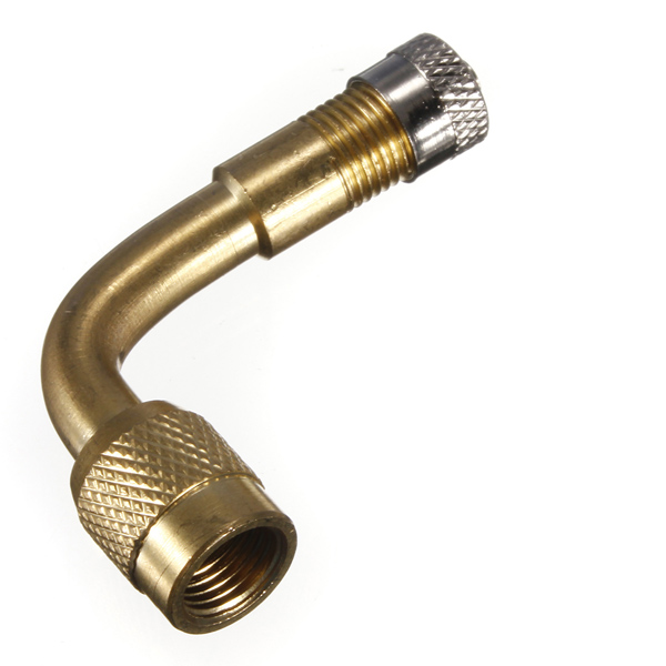 universal chrome copper brass tubeless wheel tire valve stem extensions 90 degree with dust cap gold