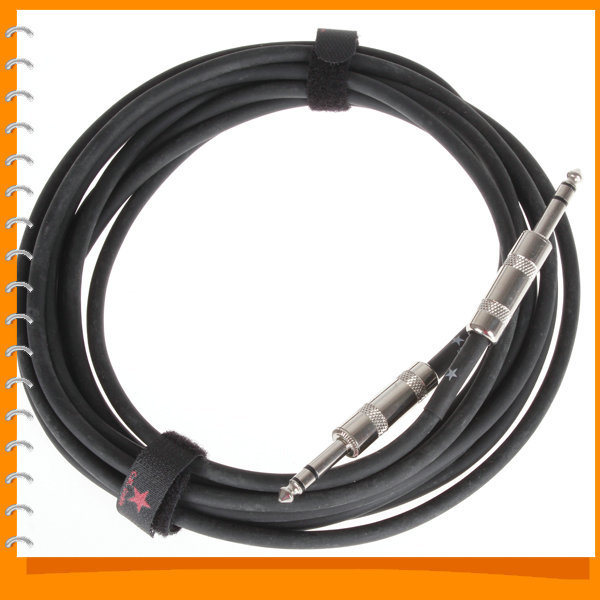 15 feet 6.3mm to 6.3mm male plug shielded stereo electric guitar bass instrument audio cable cord 15 feet 6.3mm to 6.3mm male plug shielded stereo electric guitar bass instrument audio cable cord