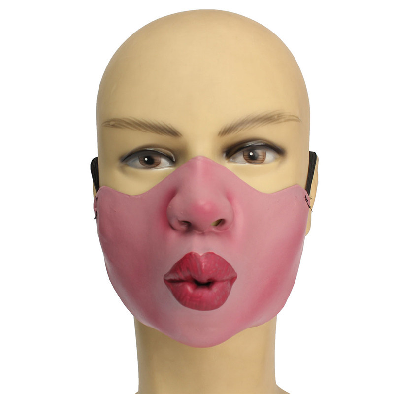 2015 fashion design funny half face masks costume party theater prop latex rubber comical mask cosplay halloween