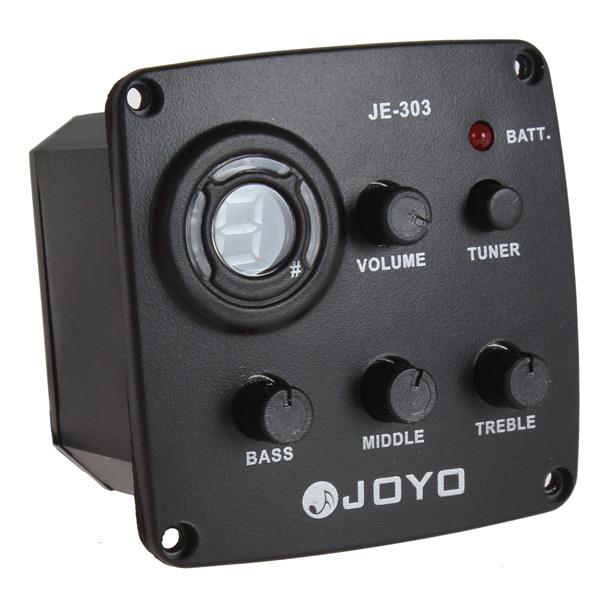 joyo je-303 3 band eq equalizer electric guitar tuner pickup pick ups with led indicator guitar accessories