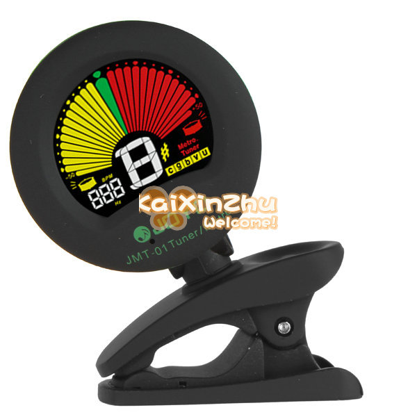 joyo jmt-01 360 degree rotate clip on digital electronic mini tuner & metronome with color display for guitar accessories