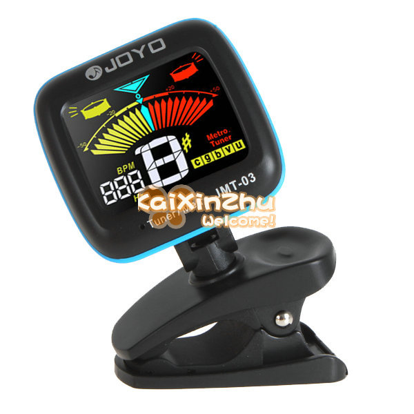 joyo jmt-03 color lcd digital electronic mini guitar tuner & metronome for guitar bass accessories 360 degree rotate clip on