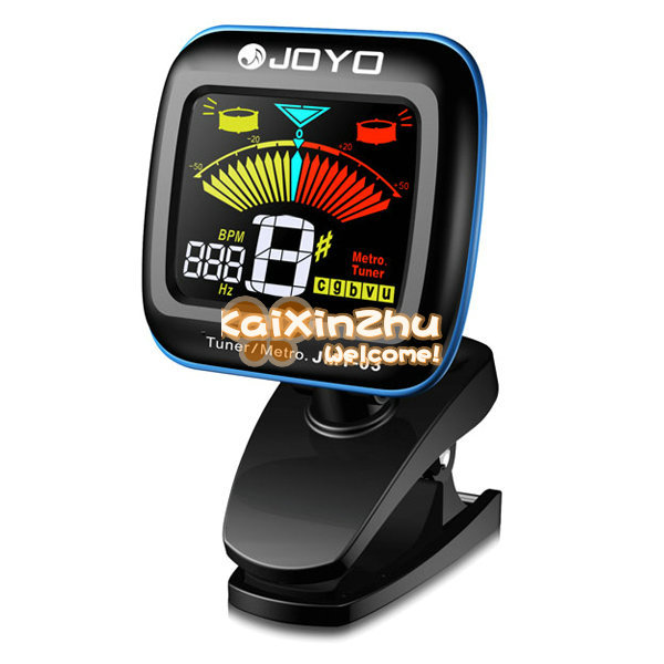 joyo jmt-03 color lcd digital electronic mini guitar tuner & metronome for guitar bass accessories 360 degree rotate clip on