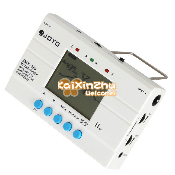 joyo jmt-550 lcd screen digital electronic guitar metro tuner with built-in amplifier and drumbeats