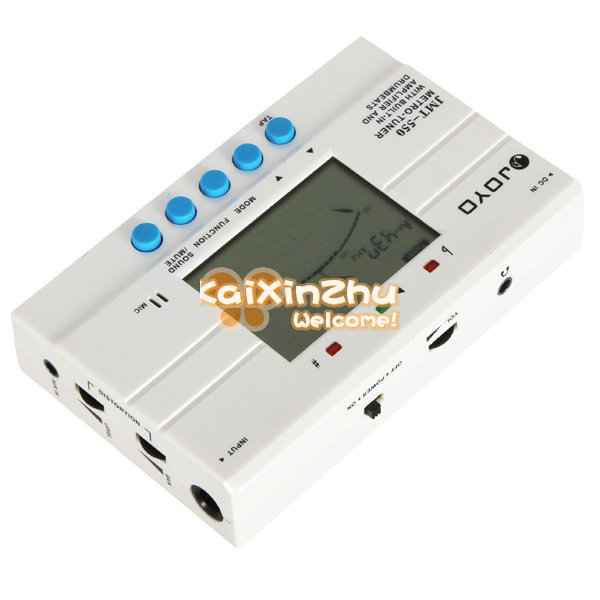 joyo jmt-550 lcd screen digital electronic guitar metro tuner with built-in amplifier and drumbeats