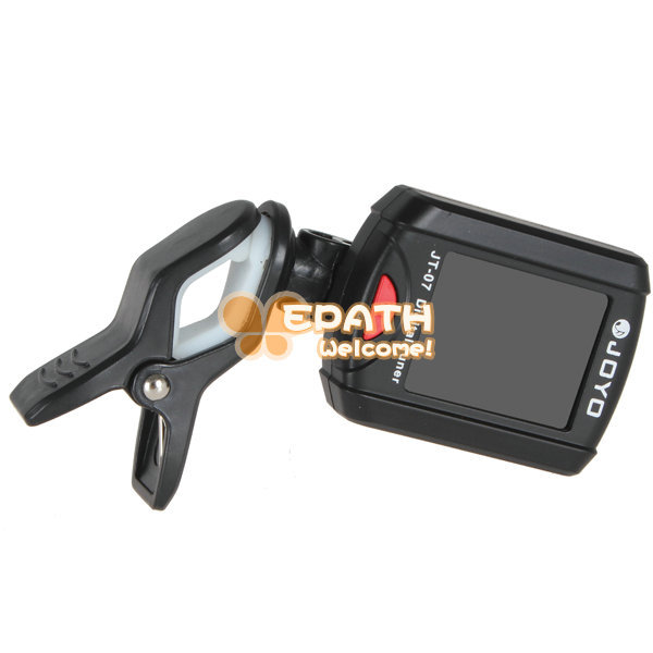 joyo jt-07 -rotating mini digital bass violin ukulele guitar clip on tuner with lcd backlight guitar accessories
