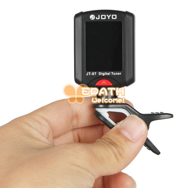 joyo jt-07 -rotating mini digital bass violin ukulele guitar clip on tuner with lcd backlight guitar accessories