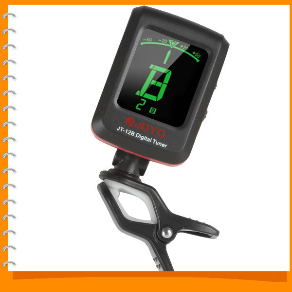 joyo jt-12b mini clip on digital electric guitar bass violin ukulele chromatic tuner with lcd backlight + battery joyo jt-12b mini clip on digital electric guitar bass violin ukulele chromatic tuner with lcd backlight + battery