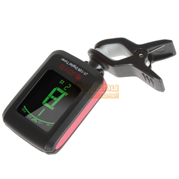 joyo jt-12b mini clip on digital electric guitar bass violin ukulele chromatic tuner with lcd backlight + battery