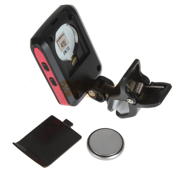 joyo jt-12b mini clip on digital electric guitar bass violin ukulele chromatic tuner with lcd backlight + battery