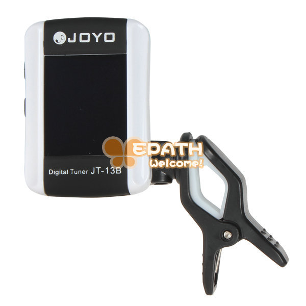 joyo jt-13b mini digital lcd backlight bass guitar clip on tuner guitar accessories for chromatic violin ukulele