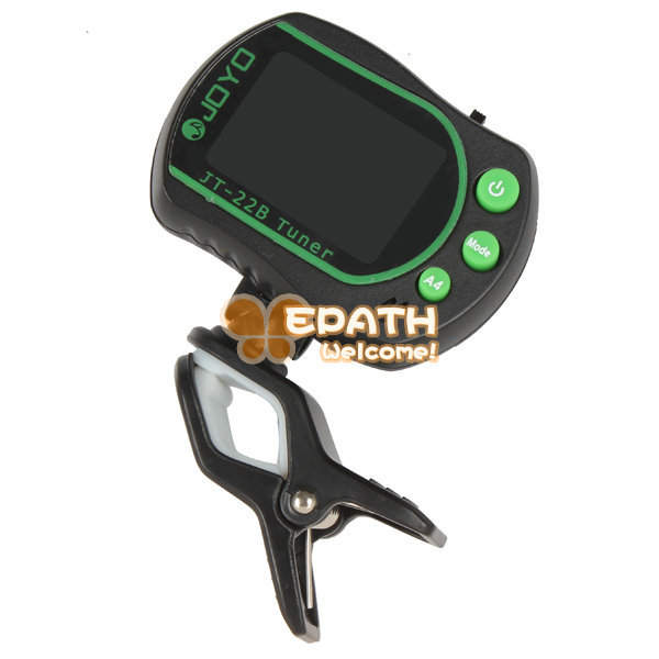 joyo jt-22b -rotating lcd backlight mini digital chromatic guitar clip on tuner with mic guitar accessories
