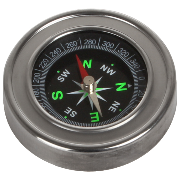 2pcs! durable stainless steel metal mini compass pocket navigation compass for outdoor travel camping hiking tourism home sturdy