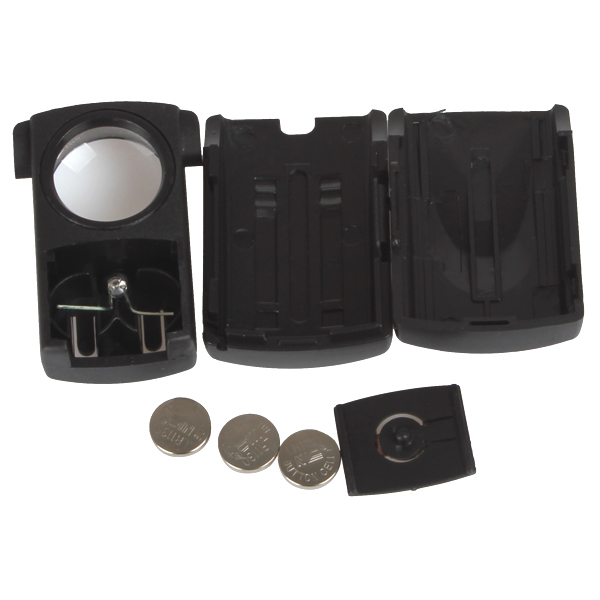 30x pull-type led jewelry loupe magnifier mini pocket jewelry microscope with led light source