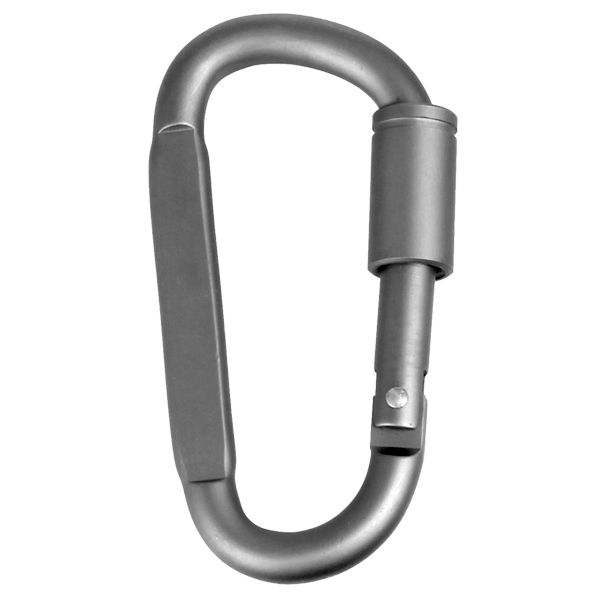 3pcs! hard aluminum alloy outdoor d buckle hanging buckle with screw lock for bag key ring kettle tents