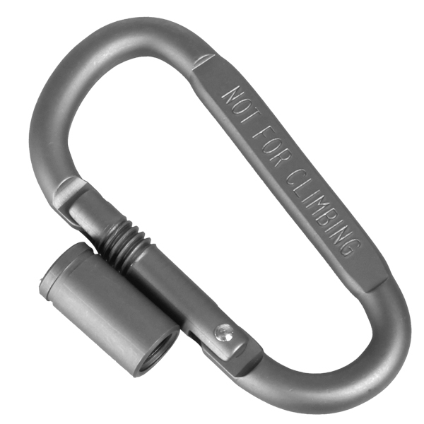 3pcs! hard aluminum alloy outdoor d buckle hanging buckle with screw lock for bag key ring kettle tents