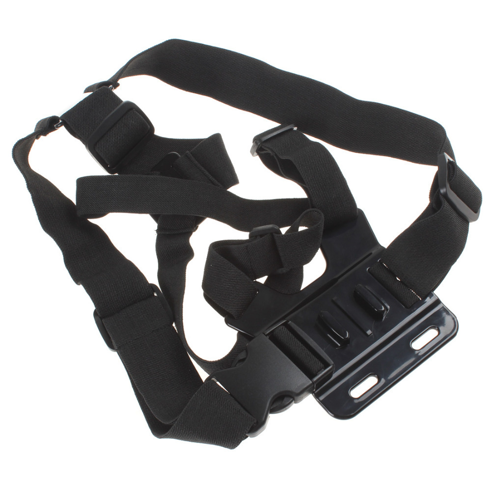 black adjustable harness gopro chest belt shoulder strap mount for gopro hd hero 1 / 2 / 3 camera accessories